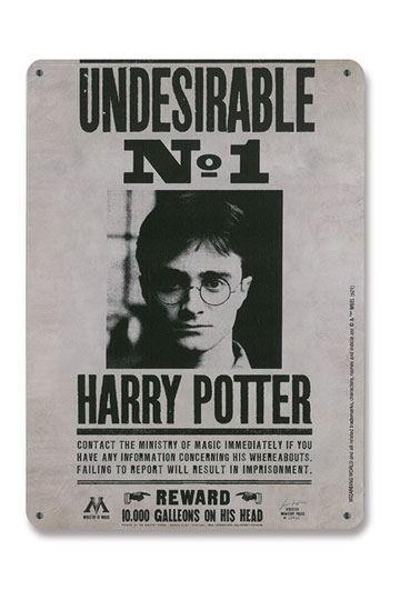 Harry Potter Tin Sign Undesirable No. 1 15 x 21 cm