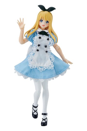 Orijinal karakter figma aksiyon figürü dişi vücut (Alice) elbise ve önlük kıyafeti 13 cm