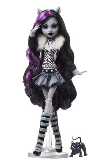 Monster High Reel Drama Doll Clawdeen Wolf in Schwarz und Weiß