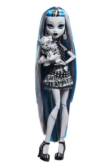 Monster High Reel Drama Puppe Frankie Stein in Schwarz und Weiß