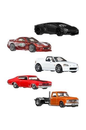 Fast & Furious Hot Wheels Premium formgjutna fordon 1/64 979P sortiment (10)