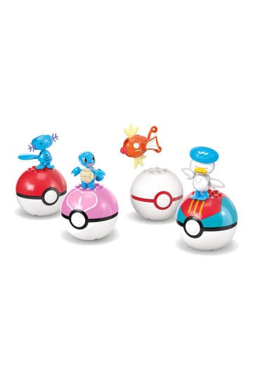 Pokémon MEGA Construction Set Water-Type Trainer Team Building Toy Kit