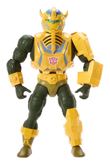 Masters of the Universe X Transformers Action Figure Bumblebee Armor Man-at-Arms Heo European Exclusive 14 Cm