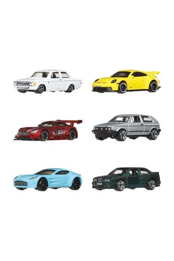 Hot Wheels Silver Series Die-Cast Vehicle 6-Pack 1/64 Euro Style