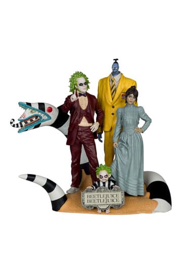 Beetlejuice Beetlejuice Movie Maniacs PVC Statue 4-Pack 15 cm