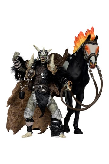Spawn Action Figura Bloodaxe con cavallo (Spawn: The Dark Ages) (McFarlane Toys 30th Anniversary) (etichetta d'oro) 18 cm
