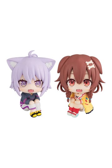 Hololive produktion Slå upp PVC -staty Korone Inugami & Okayu Nekomata 11 cm