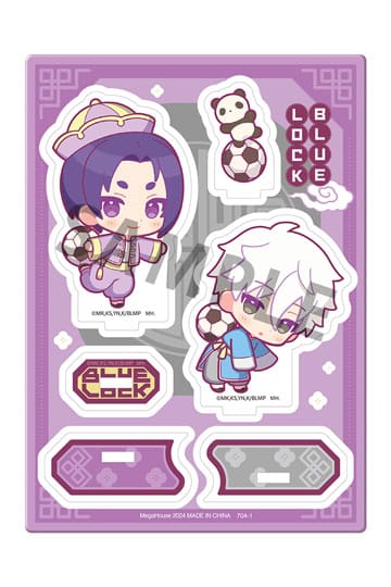 Blue Lock The Movie Acrylic Stand Buddycolle Episode Nagi A: Seishiro Nagi & Reo Mikage Panda ver. 14 cm