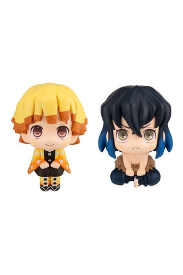 Demon Slayer: Kimetsu no yaiba recherche la statue PVC Zenitsu agatsuma sourire ver. & Inosuke Hashibira Bossy Ver. 11 cm (avec cadeau)