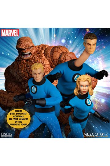 Marvel Action Figures 1/12 Fantastic Four Deluxe Steel Box Set 16 cm