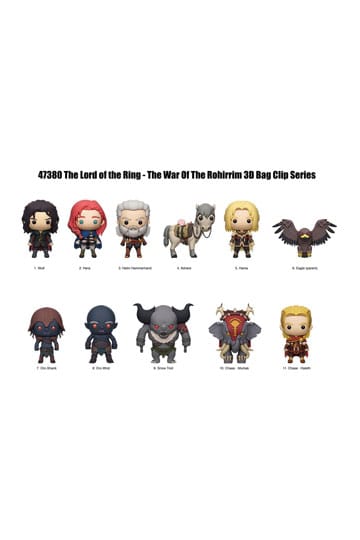 Lord of the Rings: War of Rohirrim 3D PVC Bag Clips Display (24)