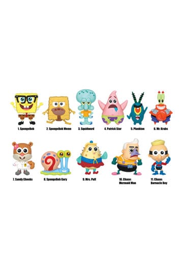 SpongeBob Squarepants 3D PVC Bag Clips Classic Series 3 Display (24)