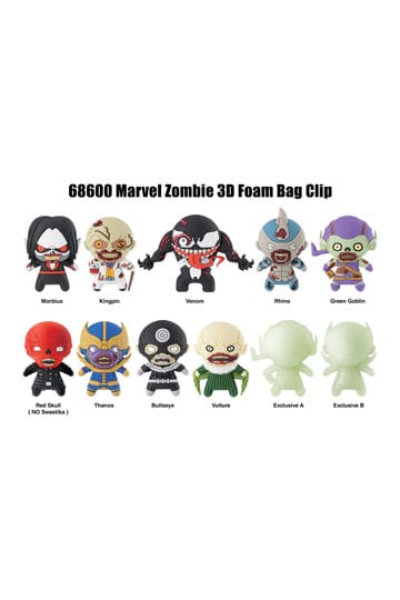 Clip per borse in PVC Marvel 3D Serie 1 Display Zombies (24)