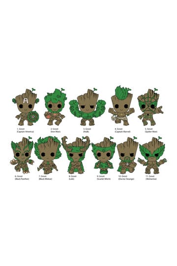 Guardians of the Galaxy 3D PVC Sac Clips Groot Series 2 Affichage (24)