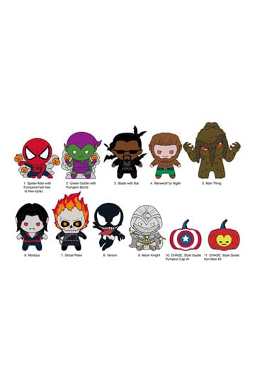 Marvel 3D PVC Bag Clips Halloween/Strange Tales Series 1 Display (24)