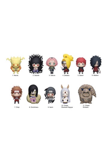 Naruto 3D PVC Bag Clips Series 6 Display (24)