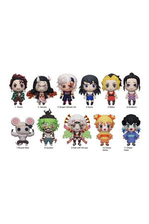 Demon Slayer: Kimetsu no Yaiba 3D PVC Bag Clips Series 6 Display (24)
