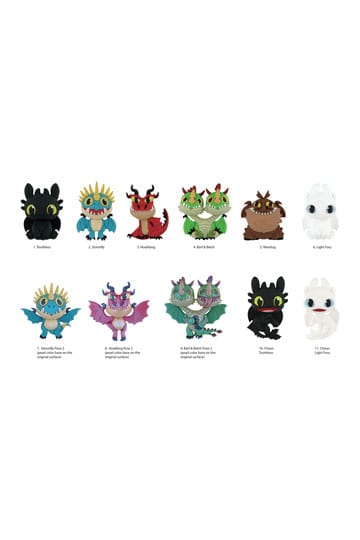 So trainieren Sie Ihren Drachen 3D PVC -Bag Clips Series 1 Display (24)