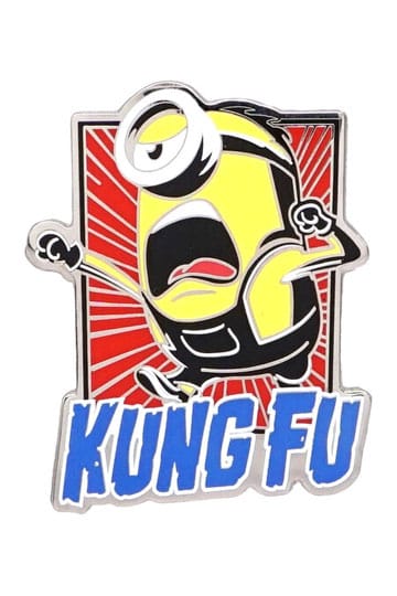 Minion mere end en minion pin badge kung fu stuart