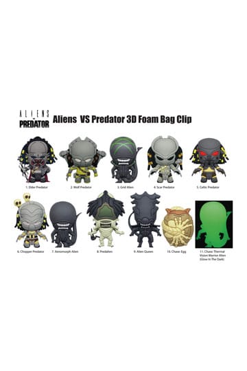 Alien vs. Predator 3D PVC Bag Clip Display (24)
