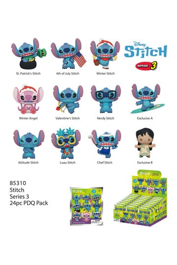 Lilo & Stich 3D PVC Bag Clips Stich Series 3 Display (24)