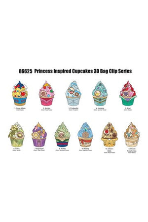Disney Princess 3D Foam Bag Clips Cupcake Display (24)