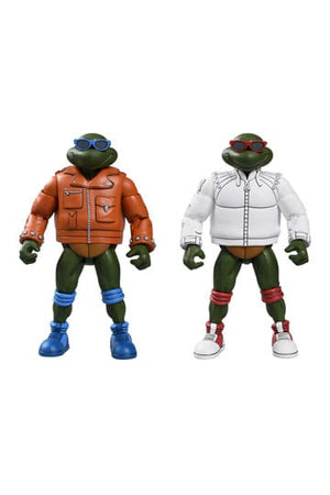 Teenage Mutant Ninja Turtles (tekenfilm) actiefiguren Punk Leo en Punk Raph, 2 stuks, 18 cm