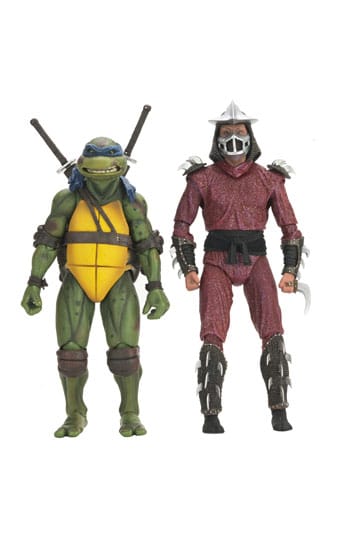 Teenage Mutant Ninja Turtles (film del 1990) Action Figure sul tetto Battle Shredder vs Leo 18 cm