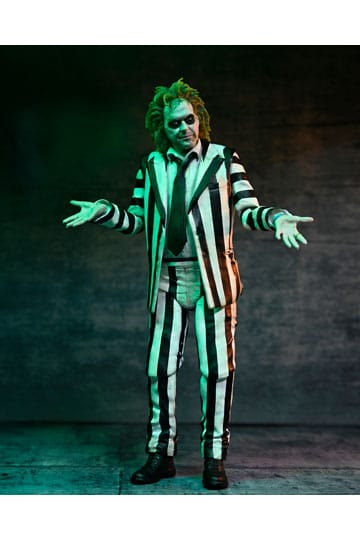 Beetlejuice Beetlejuice Action Figure 7 Scale Ultimate Striped Suit Beetlejuice 18 cm