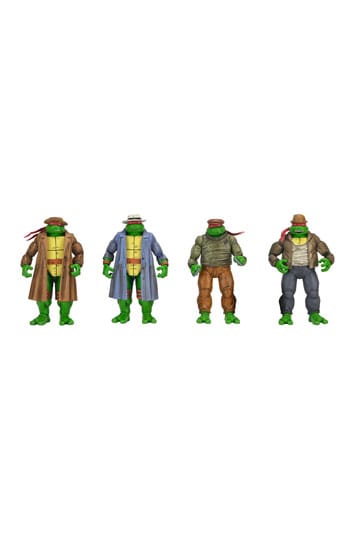 Teenage Mutant Ninja Turtles Lot de 4 figurines Gangster Turtles 18 cm