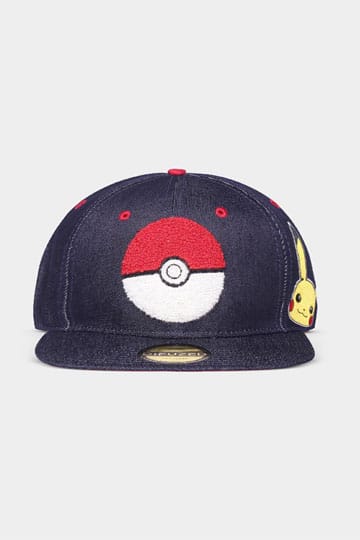 Pokemon Denim Snapback Cap Logo