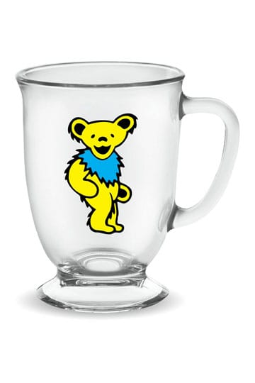 Grateful Dead: Yellow Dancing Bear 16oz Glass Cafe Mug