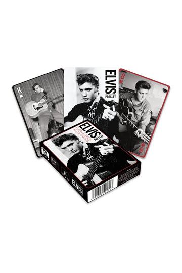 Cartes à jouer Elvis Presley en noir et blanc