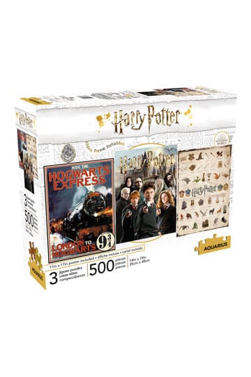 Harry Potter: 500 stk Jigsaw Puzzle 3-Pack