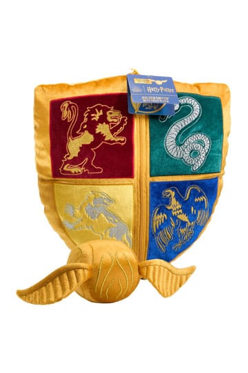 Harry Potter Cushion with Plush Figure Quidditch Crest & Golden Snitch