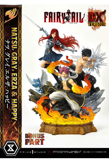 Fairy Tail PVC Statue 1/6 Natsu, Gray, Erza, Happy Deluxe Bonus Version 57 cm