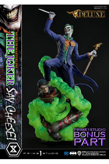 DC Comics Statue 1/3 The Joker Say Cheese Deluxe Bonus Version 99 cm