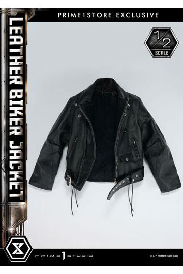 Terminator Leather Biker Jacket for 1/2 T-800 Statues