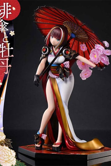 Illustration originale par Fuzichoco Prisma Wing Pvc Statue 1/7 Scarlet Umbrella and Peony 28 cm