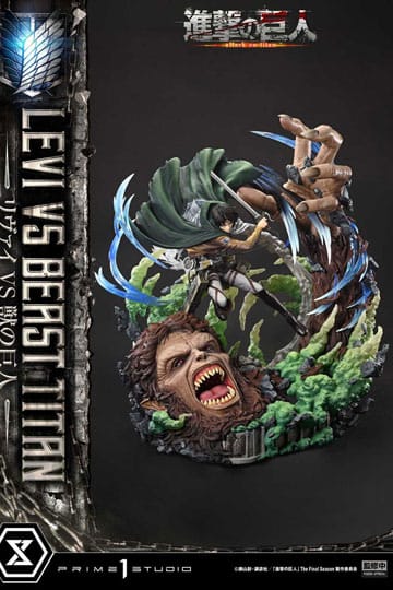 Attack on Titan Ultimate Premium Masterline Series Statue 1/4 Levi Versus Beast Titan 73 cm