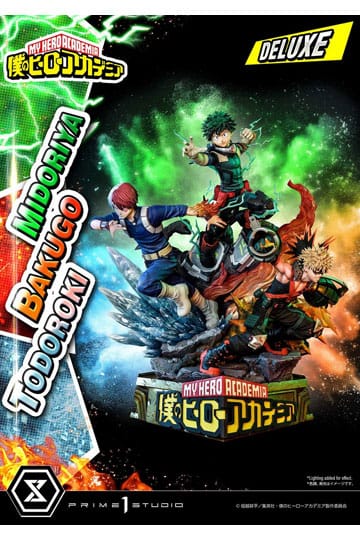 My Hero Academia: Deluxe Midoriya med Bakugo og Todoroki 1: 4 skala statue