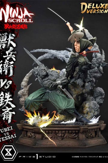 Ninja Scroll Ultimate Premium Masterline Series Status 1/4 Jubei nasuprot Tessai Deluxe verziji 101 cm