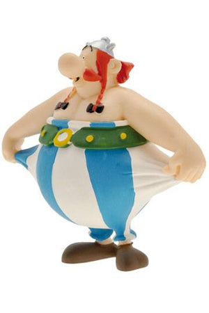 Asterix -figur Obelix, der holder bukserne 8 cm