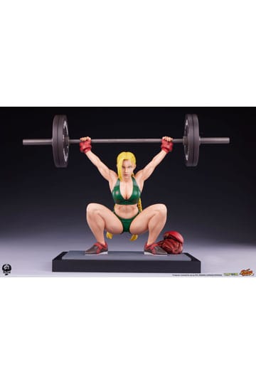 Estatua de la serie Premier de Street Fighter 1/4 Cammy: levantamiento de pesas 41 cm