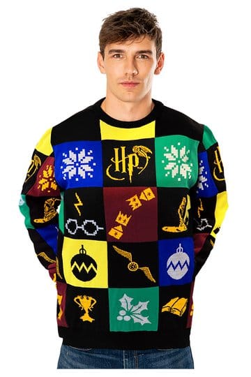 Harry Potter Christmas Sweater Deluxe Patchwork Knitted