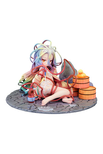 Nema igre bez života PVC STATUP 1/7 Shiro: Hot Spring Ver. 11 cm