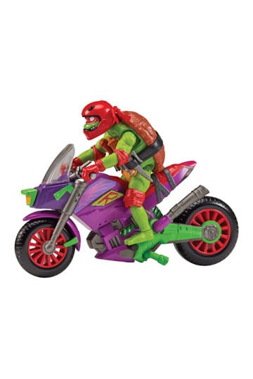 Geschichten der Teenager Mutant Ninja Turtles Actionfigur mit Fahrzeug Raphael & Purple Dragon 12 cm
