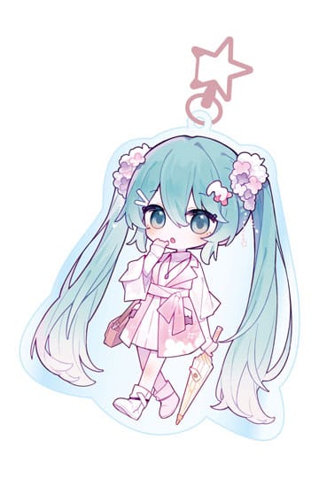 Hatsune Miku akryl nyckelchain kawaii sommartid