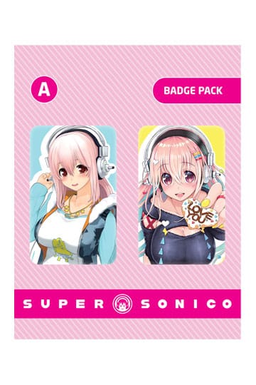 Super Sonico Pin Badges 2-Pack Set A