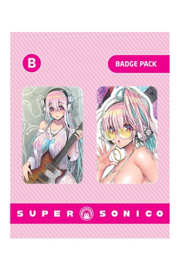 Super Sonico Pin-Abzeichen 2-Pack-Set B B
